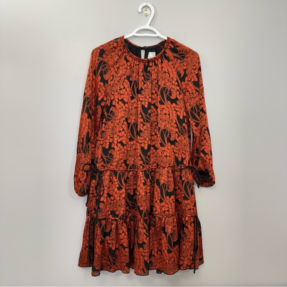 Aritzia  Le Fou Wilfred Tiered Long Sleeve Sundress size XXS - Picture 4 of 14